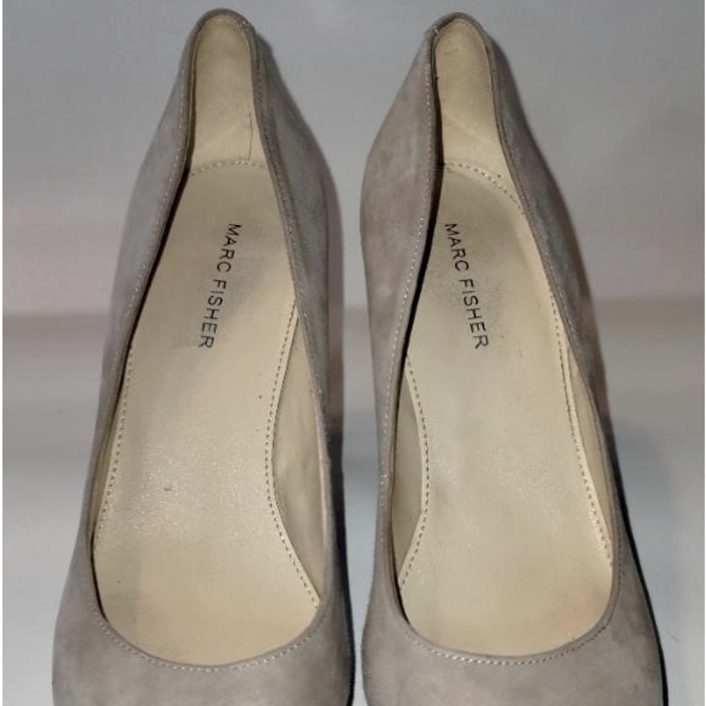 Gray suede Marc Fisher 4 inch heels
